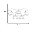 Picture of 20w (5 x 4) Optix Module 90CRI LED Damp Location Chrome ACR 5-Light Dimmable Led Flush-Mount (OA HT 5.5)