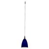 Picture of 35w Zeta Mania GY6.35 Bi-Pin Halogen Dry Location Brushed Steel Cobalt Low Voltage Pendant With Mania Glass Excluding Mono-Pod