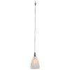 Picture of 35w Zeta Mania GY6.35 Bi-Pin Halogen Dry Location Brushed Steel Frosted Low Voltage Pendant With Mania Glass Excluding Mono-Pod