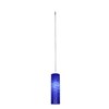 Picture of 35w Zeta GY6.35 Bi-Pin Halogen Dry Location Brushed Steel Blue Lined Anari Silk Low Voltage Pendant Excluding Mono-Pod (CAN 4.5")