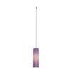 Picture of 35w Zeta GY6.35 Bi-Pin Halogen Dry Location Brushed Steel Plum Anari Silk Low Voltage Pendant Excluding Mono-Pod (CAN 4.5")