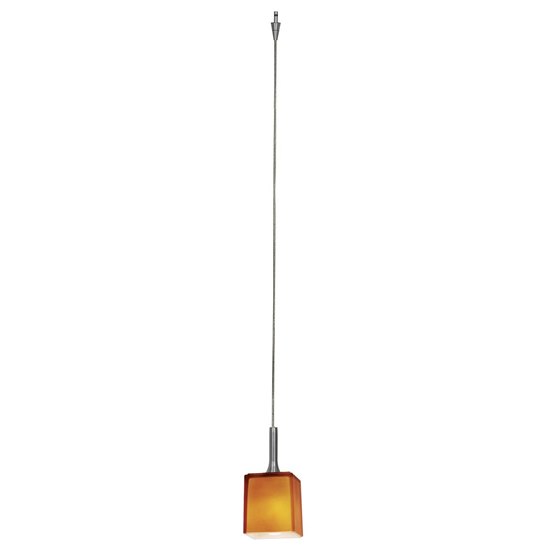 Picture of 35w Omega GY6.35 Bi-Pin Halogen Dry Location Brushed Steel Amber Herme'S Low Voltage Pendant Excluding Mono-Pod (CAN 0.5"Ø4.5")