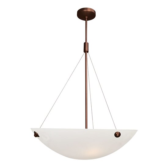 Foto para 78w (3 x 26) Noya GU-24 Spiral Fluorescent Dry Location Bronze White Cable Pendant 28"Ø24" (CAN 1.25"Ø5.25")