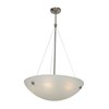 Picture of 78w (3 x 26) Noya GU-24 Spiral Fluorescent Dry Location Brushed Steel White Cable Pendant 28"Ø24" (CAN 1.25"Ø5.25")