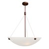 Picture of 78w (3 x 26) Noya GU-24 Spiral Fluorescent Dry Location Bronze White Cable Pendant 32.5"Ø28" (CAN 1.25"Ø5.25")