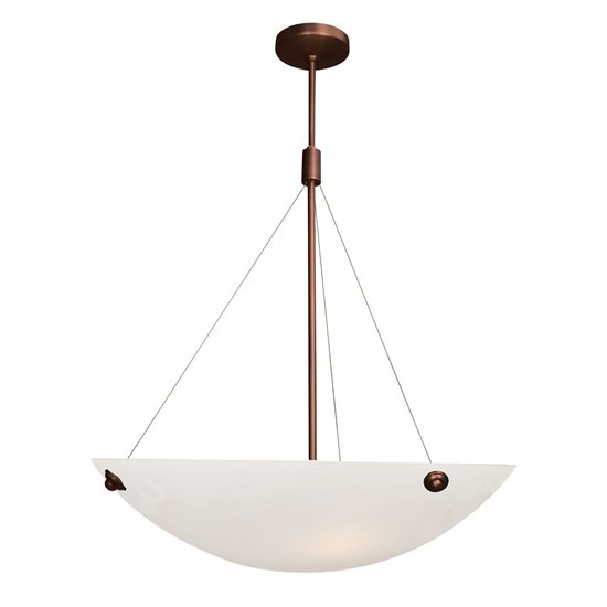 Picture of 78w (3 x 26) Noya GU-24 Spiral Fluorescent Dry Location Bronze White Cable Pendant 32.5"Ø28" (CAN 1.25"Ø5.25")