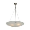 Picture of 78w (3 x 26) Noya GU-24 Spiral Fluorescent Dry Location Brushed Steel White Cable Pendant 32.5"Ø28" (CAN 1.25"Ø5.25")