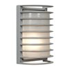 Picture of 60w Bermuda E-26 A-19 Incandescent Satin Ribbed Frosted Marine Grade Wet Location Bulkhead (OA HT 10.5) (CAN 4.6"x4.6"x0.5")