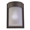 Foto para 9w Destination E-26 LED Bronze Ribbed Frosted Marine Grade Wet Location Wall Fixture (OA HT 9.84)