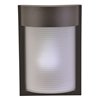 Foto para 9w Destination E-26 LED Bronze Ribbed Frosted Marine Grade Wet Location Wall Fixture (OA HT 9.84)