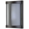 Picture of 9w Pier E-26 LED Bronze Ribbed Frosted Marine Grade Wet Location Wall Fixture (OA HT 9.84)