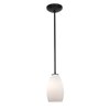 Picture of 12w Champagne SSL 90CRI LED Dry Location Oil Rubbed Bronze Opal Rod Glass Pendant (CAN 1.25"Ø5.25")