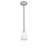 Picture of 12w Sherry SSL 90CRI LED Dry Location Brushed Steel Opal Rod Glass Pendant (CAN 1.25"Ø5.25")