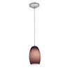 Picture of 11w Chianti E-26 A-19 LED Dry Location Brushed Steel Purple Cloud Cord Glass Pendant (CAN 1.25"Ø5.25")