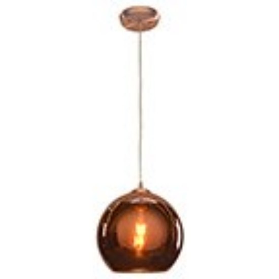 Foto para 60w Glow E-26 A-19 Incandescent Dry Location BCP CP Mirrored Glass Pendant (CAN 1"Ø5")