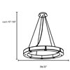 Picture of 37w Oracle SSL 80CRI LED Dry Location Brushed Steel Frosted Cable Ring Glass Chandelier (CAN 1.75"Ø5.5")