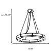 Picture of 50w Oracle SSL 80CRI LED Dry Location Brushed Steel Frosted Cable Ring Glass Chandelier (CAN 1"Ø5.5")