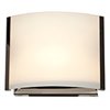 Picture of 8w Nitro 2 SSL 90CRI LED Damp Location Brushed Steel Opal 1-Light Wall Vanity (OA HT 5.25) (CAN 6"x5.1"x0.9")