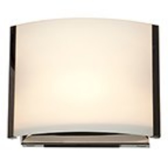 Picture of 8w Nitro 2 SSL 90CRI LED Damp Location Brushed Steel Opal 1-Light Wall Vanity (OA HT 5.25) (CAN 6"x5.1"x0.9")