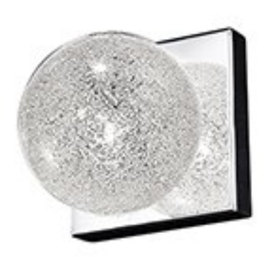 Foto para 40w Opulence G9 G9 Halogen Damp Location MSS Clear 1-Lt Glitter Glass Vanity (OA HT 4.3)