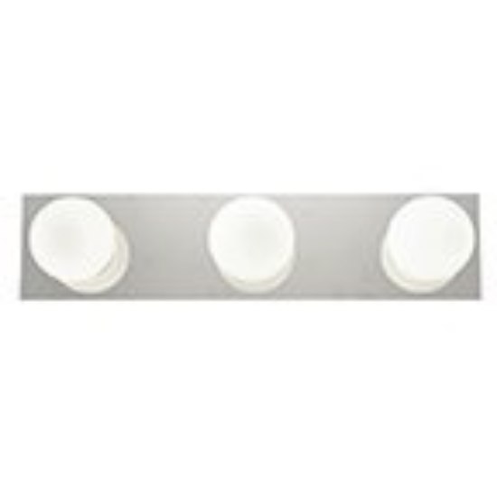 Foto para 12w (3 x 4) Classic SSL 90CRI LED Damp Location Chrome Opal 3-Light Dimmable Led Wall Vanity Fixture (OA HT 4.75)