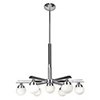 Foto para 28w (7 x 4) Classic SSL 90CRI LED Dry Location Chrome Opal 7-Light Dimmable Led Chandelier (CAN 1.5"Ø5.3")