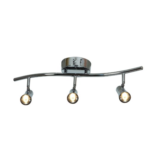 Picture of 12w (3 x 4) Sleek SSL 90Plus CRI Dry Location Brushed Steel 3-Light Dimmable Led Spotlight Semi-Flush (OA HT 7) (CAN 1.75"Ø5")