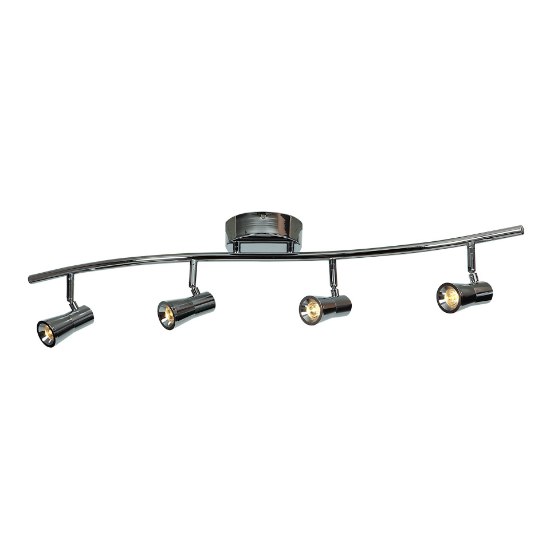 Foto para 16w (4 x 4) Sleek SSL 90Plus CRI Dry Location Brushed Steel 4-Light Dimmable Led Spotlight Semi-Flush (OA HT 7) (CAN 1.75"Ø5")