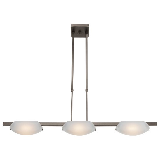 Foto para 24w (3 x 8) Nido SSL 90CRI LED Dry Location Oil Rubbed Bronze Frosted Semi-Flush Or Pendant (CAN 5.5"x5.5"x0.9")