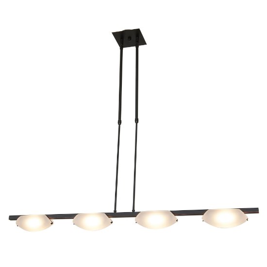 Picture of 32w (4 x 8) Nido SSL 90CRI LED Dry Location Oil Rubbed Bronze Frosted Semi-Flush Or Pendant (CAN 5.5"x5.5"x0.9")