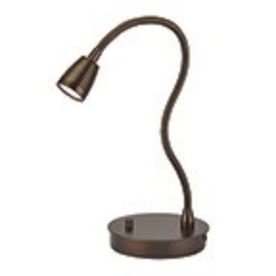 Foto para 6w TaskWerx SSL 83CRI LED Dry Location Bronze Flex Gooseneck Led Task Lamp (OA HT 22)