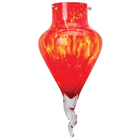 Foto para Genie Red Hand Blown Glass Shade 14"Ø6.5" (OA HT 14)