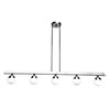 Foto para 20w (5 x 4) Classic SSL 90CRI LED Dry Location Chrome Opal 5-Light Dimmable Led Pendant (CAN 1"Ø4.8")