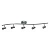 Picture of 20w (5 x 4) Sleek SSL 90Plus CRI Dry Location Bronze 5-Light Dimmable Led Spotlight Semi-Flush (OA HT 7) (CAN 1.75"Ø5")