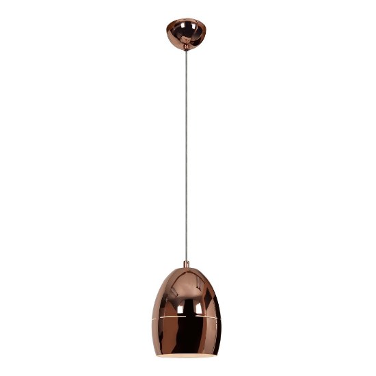 Picture of 75w 1100lm 27k Essence E-26 Incandescent Dry Location Rose Gold 1-Light Slotted Dome Pendant (OA HT 130") (CAN 2.5"Ø4.5")