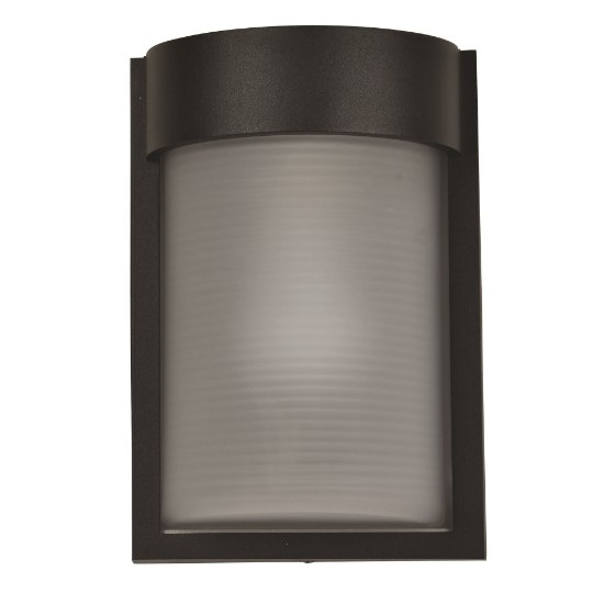 Foto para 60w 800lm 27k Destination E-26 Incandescent Black Ribbed Frosted Marine Grade Wet Location LED Bulkhead