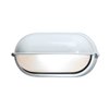 Picture of 9w 800lm 30k Nauticus E-26 Replaceable LED White Frosted Wet Location LED Bulkhead 8.25"x4.25" (CAN 8"x4.4"x1")