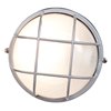 Picture of 9w 800lm 30k Nauticus E-26 Replaceable LED Satin Frosted Wet Location LED Bulkhead Ø9.5" (CAN 1")