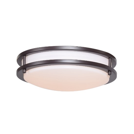 Foto para 13w 900lm 27k Solero GU-24 Flourescent Damp Location Bronze Acrylic Lens 1-Light Flush Mount