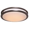 Picture of 13w (3 x 4.33333) 2700lm 27k Solero GU-24 Flourescent Damp Location Bronze Acrylic Lens 3-Light Flush Mount