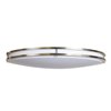 Picture of 40w 2945lm 30k Solero Oval Dimmable SSL Dedicated LED Damp Location Brushed Steel Acrylic Lens Oval Flush Mount