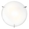 Picture of 10w (3 x 3.33333) 2400lm 30k Zenon E-26 Replaceable LED Damp Location Brushed Steel Opal Dimmable LED Flush Mount