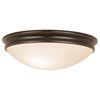 Picture of 10w (3 x 3.33333) 2400lm 30k Atom E-26 Replaceable LED Damp Location Oil Rubbed Bronze Opal Dimmable LED Flush Mount (CAN 1.6")