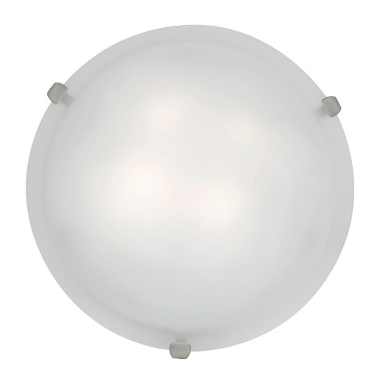 Picture of 10w (3 x 3.33333) 2400lm 30k Mona E-26 Replaceable LED Dry Location Brushed Steel White Dimmable LED Flush Mount