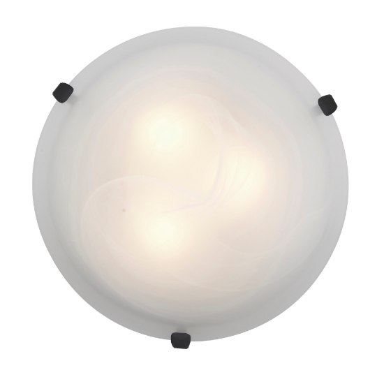 Picture of 10w (3 x 3.33333) 2400lm 30k Mona E-26 Replaceable LED Dry Location Rust Alabaster Dimmable LED Flush Mount