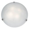 Picture of 10w (4 x 2.5) 3200lm 30k Mona E-26 Replaceable LED Dry Location Brushed Steel Alabaster Dimmable LED Flush Mount