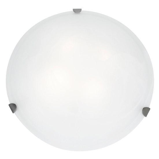 Picture of 10w (4 x 2.5) 3200lm 30k Mona E-26 Replaceable LED Dry Location Brushed Steel White Dimmable LED Flush Mount