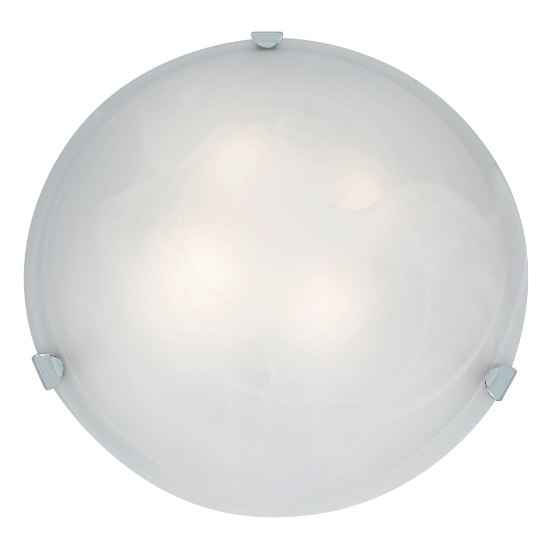 Picture of 10w (4 x 2.5) 3200lm 30k Mona E-26 Replaceable LED Dry Location Chrome Alabaster Dimmable LED Flush Mount