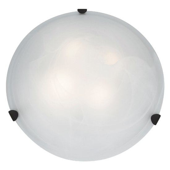 Picture of 10w (4 x 2.5) 3200lm 30k Mona E-26 Replaceable LED Dry Location Rust Alabaster Dimmable LED Flush Mount