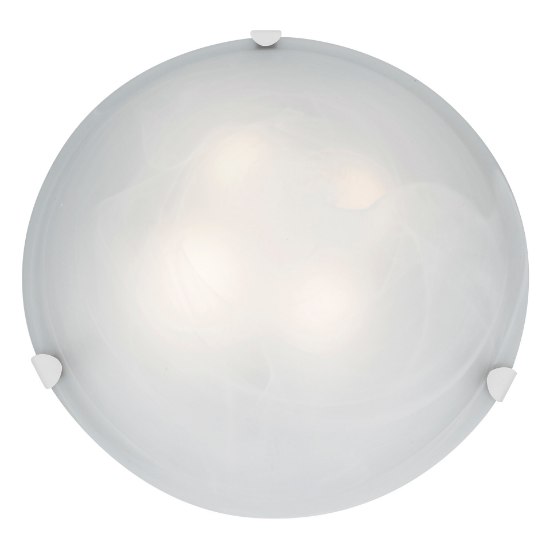 Picture of 10w (4 x 2.5) 3200lm 30k Mona E-26 Replaceable LED Dry Location White Alabaster Dimmable LED Flush Mount